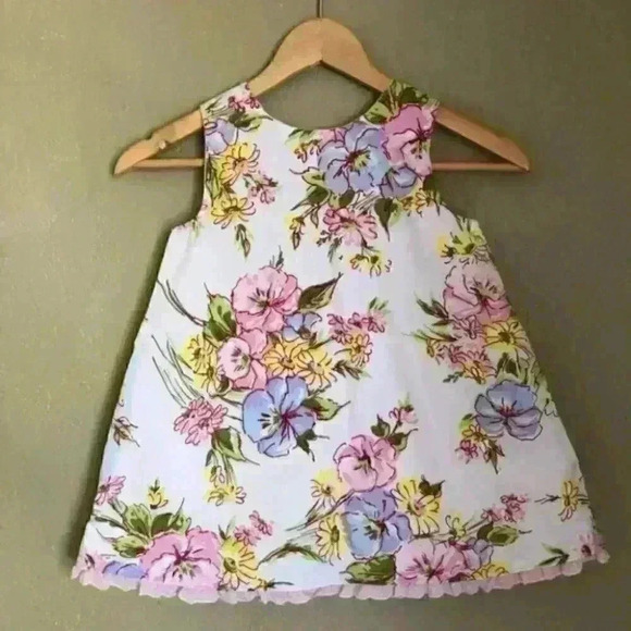 Patchwork a-line pinafore dress girl 4-5 - Picture 5 of 6